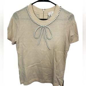 Medium Kate Spade short sleeve sweater with embellishments